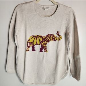 NWT Coldwater Creek Elephant Sweater, Size XS